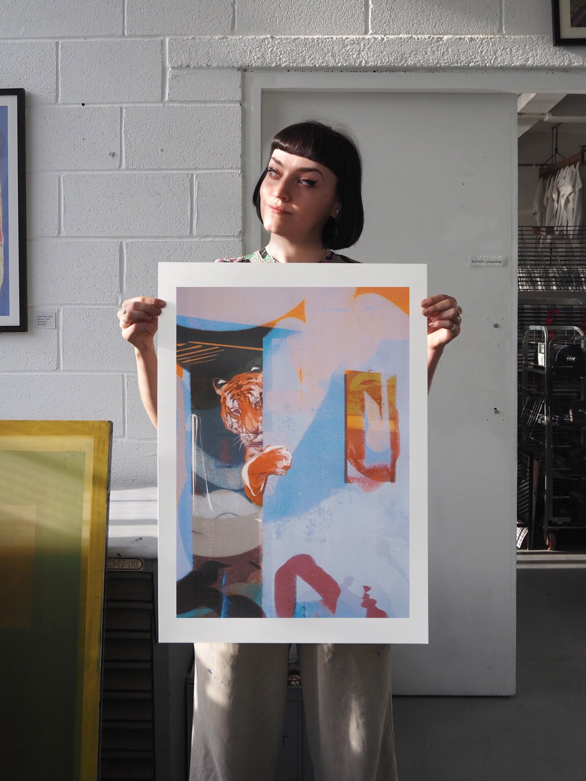 A head filled with tigers A2 Screenprint | Georgia Green